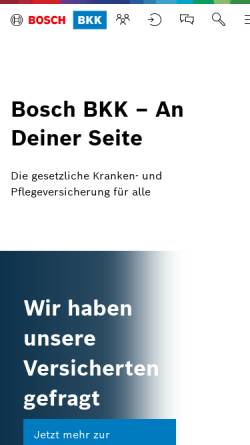 Vorschau der mobilen Webseite www.bosch-bkk.de, Betriebskrankenkasse der Bosch-Gruppe (Bosch BKK)