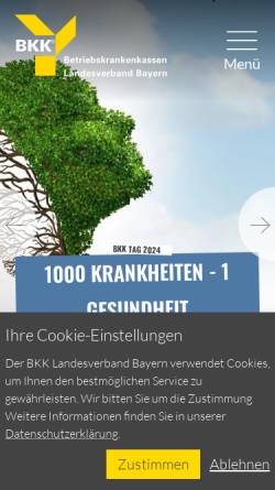Vorschau der mobilen Webseite www.bkk-lv-bayern.de, BKK Landesverband Bayern