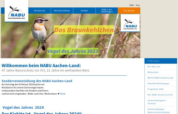 Vorschau von www.nabu-aachen-land.de, NABU-Kreisverband Aachen-Land e.V.