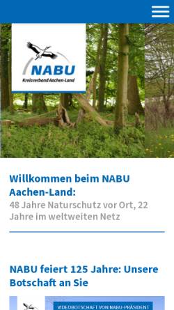 Vorschau der mobilen Webseite www.nabu-aachen-land.de, NABU-Kreisverband Aachen-Land e.V.
