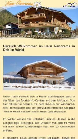 Vorschau der mobilen Webseite www.panorama-fewo.de, Haus Panorama