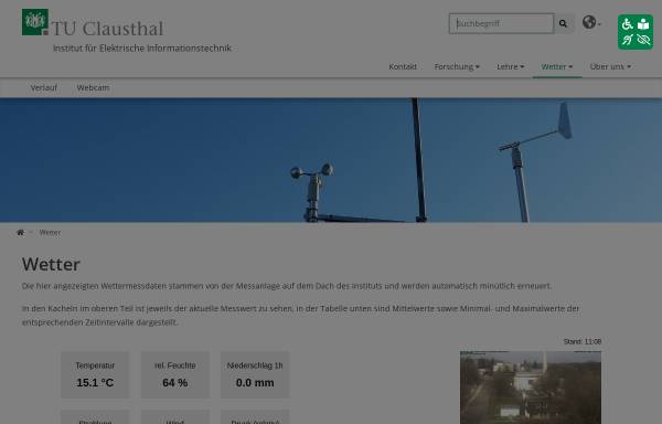Vorschau von wetter.iei.tu-clausthal.de, Wetterstation in Clausthal