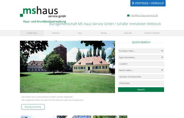 Vorschau von www.ms-haus-service.de, Martin Schäfer Immobilien
