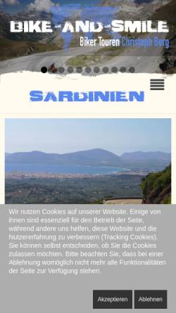 Vorschau der mobilen Webseite www.bike-and-smile.de, Bike und Smile in Korsika