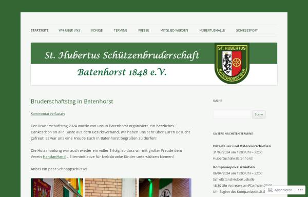Vorschau von schuetzenverein-batenhorst.org, Sankt Hubertus-Schützenbruderschaft Batenhorst e.V.
