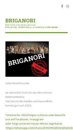 Vorschau der mobilen Webseite www.briganori.de, Briganori