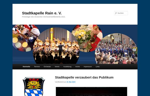 Vorschau von www.stadtkapelle-rain.de, Stadtkapelle Rain