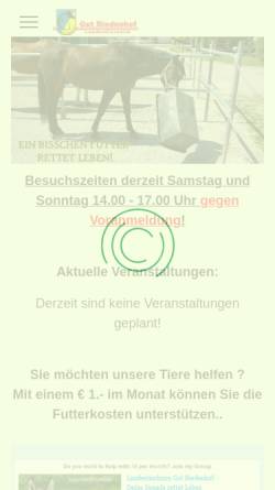 Vorschau der mobilen Webseite www.gnadenhof.info, Pferdeschutz Gut Riedenhof