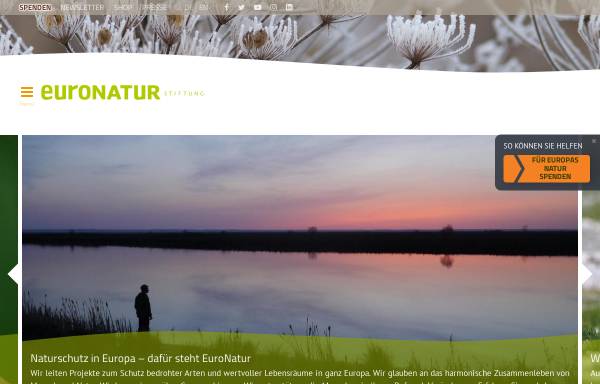 Vorschau von www.euronatur.org, Stiftung Europäisches Naturerbe (Euronatur)