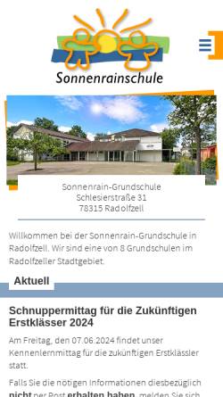 Vorschau der mobilen Webseite www.sonnenrainschule.de, Sonnenrain-Grundschule Radolfzell