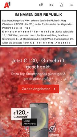 Vorschau der mobilen Webseite members.aon.at, Tierheim Trieben