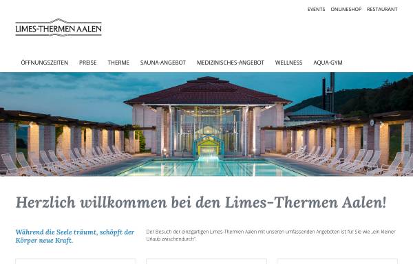 Vorschau von www.limes-thermen.de, Limes Thermen Aalen