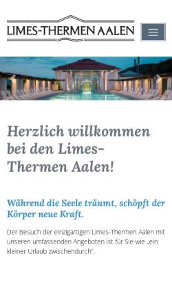 Vorschau der mobilen Webseite www.limes-thermen.de, Limes Thermen Aalen