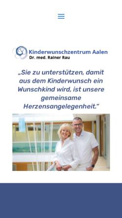 Vorschau der mobilen Webseite www.kinderwunsch-aalen.de, Aalener Kinderwunschzentrum