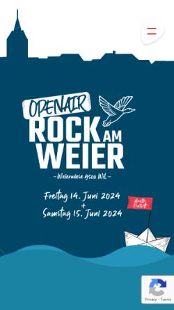 Vorschau der mobilen Webseite www.rockamweier.ch, Rock am Weier, Open Air