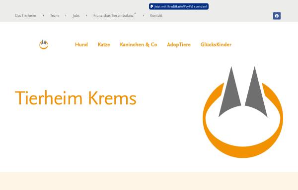 Vorschau von www.tierheim-krems.at, Tierschutzverein Krems