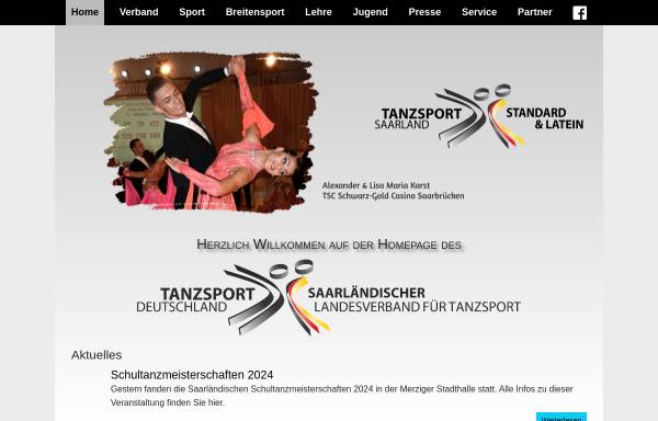Vorschau von www.tanzen-slt.de, Landesverband für Tanzsport e.V.