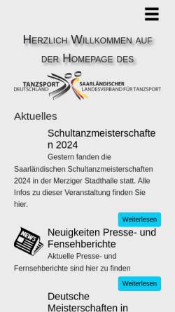 Vorschau der mobilen Webseite www.tanzen-slt.de, Landesverband für Tanzsport e.V.