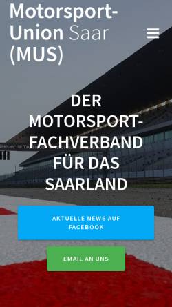 Vorschau der mobilen Webseite www.mu-saar.de, MUS Motorsport Union Saar