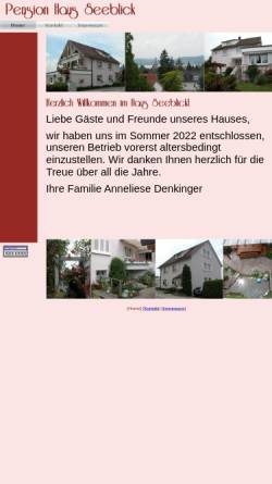 Vorschau der mobilen Webseite www.pension-seeblick.eu, Pension Haus Seeblick