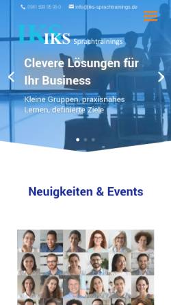 Vorschau der mobilen Webseite iks-sprachtrainings.de, Institut für Kommunikation und Sprachen GdbR