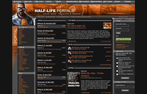 Vorschau von www.hlportal.de, Half-Life Portal