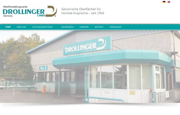 Vorschau von www.drollinger-galvanik.de, Drollinger GmbH Homepage