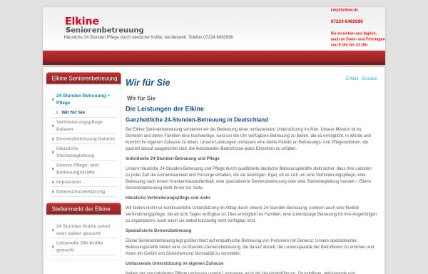Vorschau von elkine.de, ELKINE Verlag und Agentur