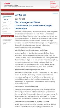 Vorschau der mobilen Webseite elkine.de, ELKINE Verlag und Agentur
