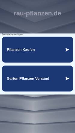 Vorschau der mobilen Webseite www.rau-pflanzen.de, Pflanzencenter Rau