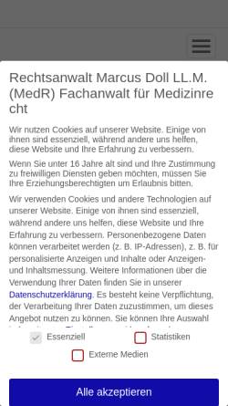 Vorschau der mobilen Webseite www.ra-doll.de, Rechtsanwalt Marcus W. Doll