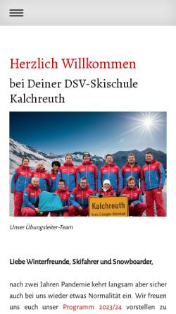Vorschau der mobilen Webseite www.fck-skiabteilung.de, Skiabteilung des FC Kalchreuth