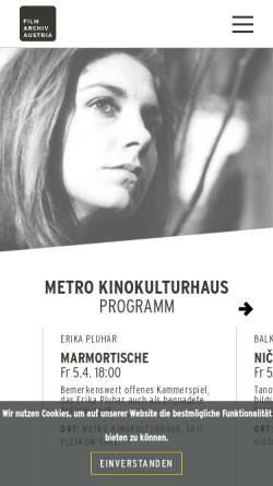 Vorschau der mobilen Webseite filmarchiv.at, Österreichisches Filmarchiv