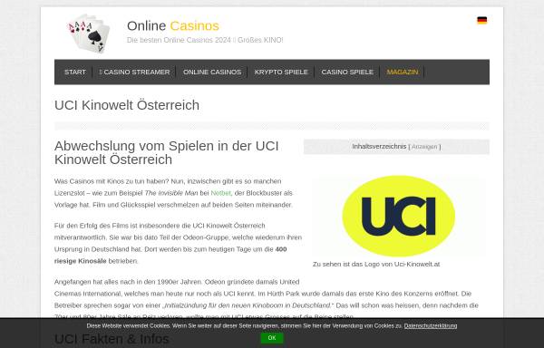 Vorschau von www.uci-kinowelt.at, UCI Kinowelt