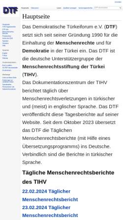 Vorschau der mobilen Webseite www.tuerkeiforum.net, Demokratisches Türkeiforum