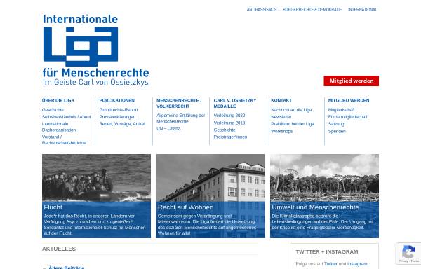 Vorschau von ilmr.de, Internationale Liga für Menschenrechte