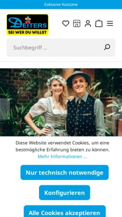 Vorschau der mobilen Webseite www.deiters.de, Deiters GmbH