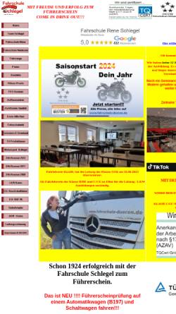 Vorschau der mobilen Webseite www.fahrschule-dueren.de, Fahrschule René Schlegel