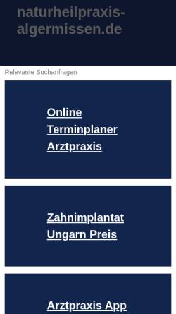 Vorschau der mobilen Webseite www.naturheilpraxis-algermissen.de, Claudia Tuchscherer