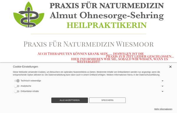 Vorschau von www.almut-ohnesorge.de, Naturheilpraxis Almut Ohnesorge