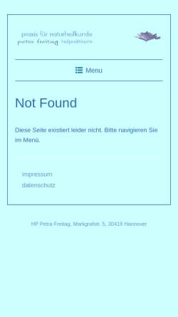 Vorschau der mobilen Webseite www.heilpraktikerin-petrafreitag.de, Petra Freitag