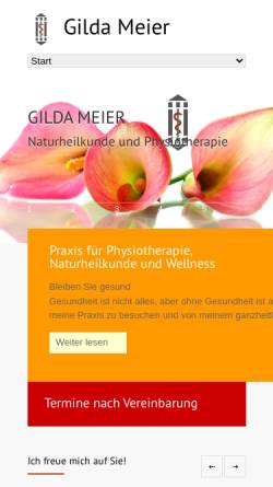Vorschau der mobilen Webseite www.praxismeier.de, Praxis für Naturheilkunde und Physiotherapie