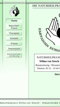 Vorschau der mobilen Webseite www.von-stosch-naturheilpraxis.de, Wilma von Stosch