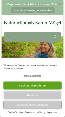 Vorschau der mobilen Webseite naturheilpraxis-moegel.de, Naturheilpraxis Katrin Mögel
