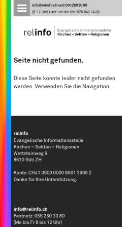 Vorschau der mobilen Webseite www.sekten.ch, Ex-Site