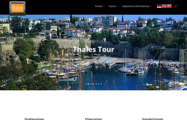 Vorschau von www.thalestour.com, Thales Tour, Antalya