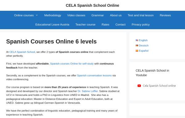 Vorschau von cela-ve.com, Cela Spanischschule