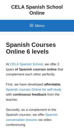 Vorschau der mobilen Webseite cela-ve.com, Cela Spanischschule