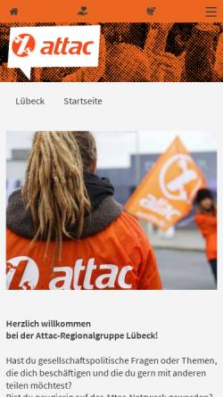 Vorschau der mobilen Webseite www.attac-netzwerk.de, Attac Lübeck