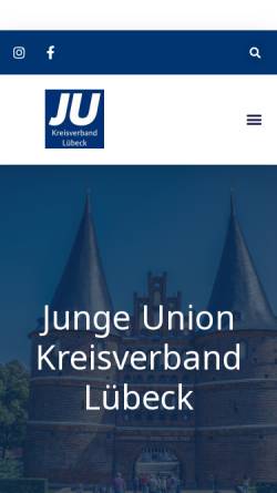 Vorschau der mobilen Webseite www.ju-luebeck.de, Junge Union Lübeck